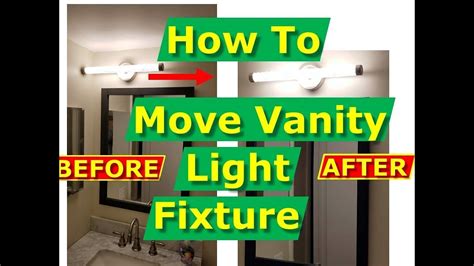 shifting junction box in vanity light|lights for off center vanity.